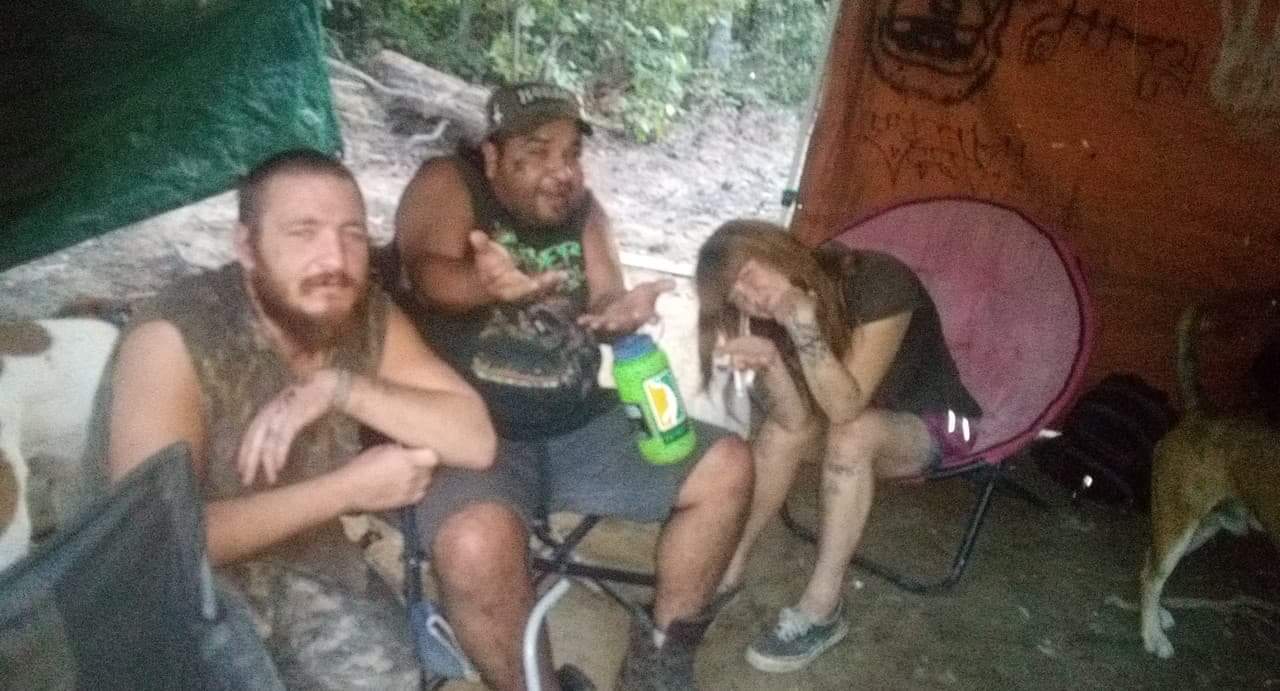 Friends gathered together outdoors
